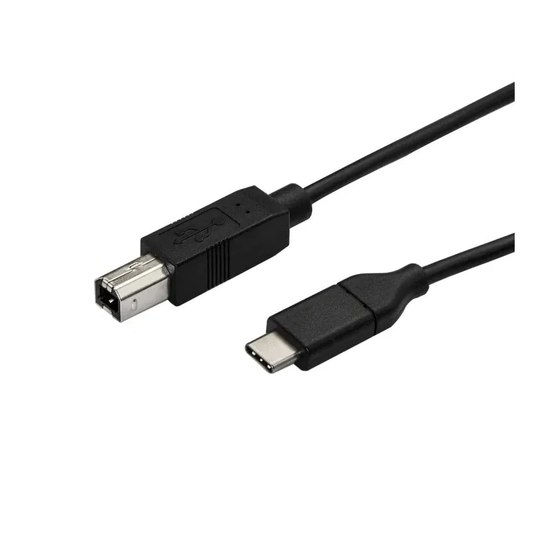 StarTech.com USB 2.0 Male USB Type C to Male USB B Cable, Black PVC Jacket, 3m USB2CB3M
