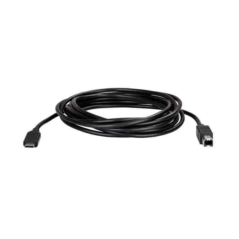 StarTech.com USB 2.0 Male USB Type C to Male USB B Cable, Black PVC Jacket, 3m USB2CB3M