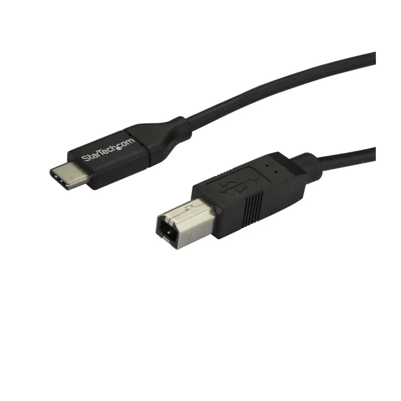 StarTech.com USB 2.0 Male USB Type C to Male USB B Cable Black 2m USB2CB2M