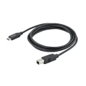 StarTech.com USB 2.0 Male USB Type C to Male USB B Cable Black 2m USB2CB2M