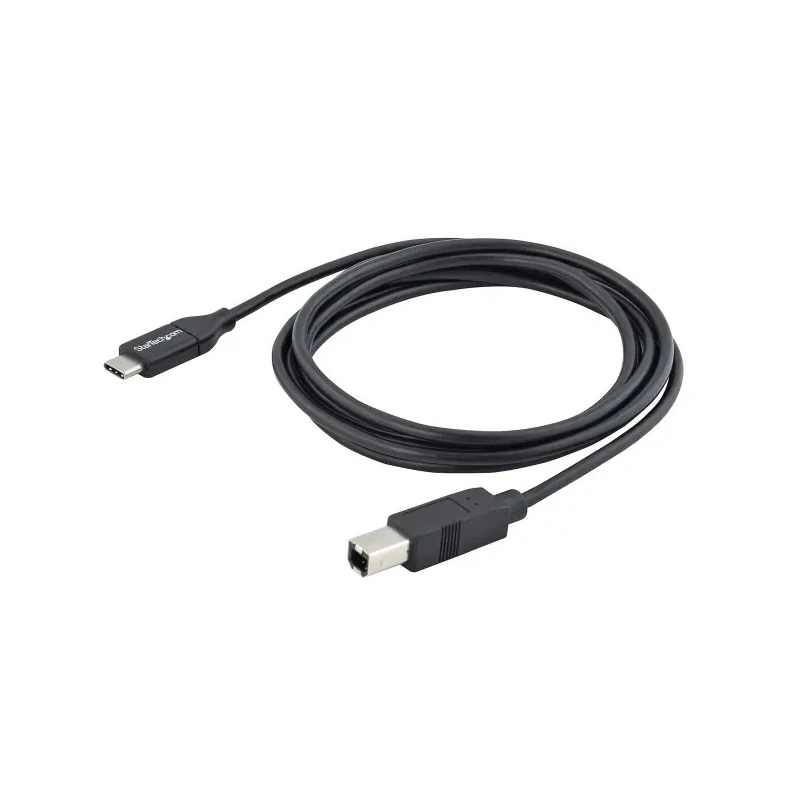 StarTech.com USB 2.0 Male USB Type C to Male USB B Cable Black 2m USB2CB2M