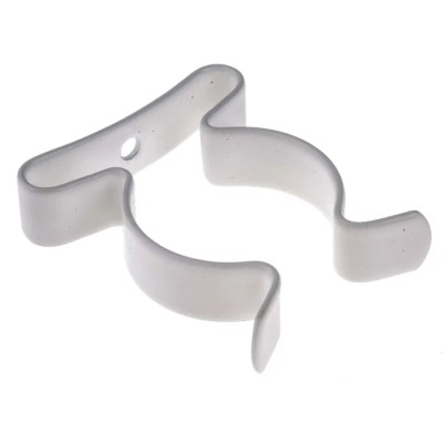RS PRO Nylon Coated Stainless Steel Spring Clip 38.1 mm Clip to Suit Diameter, 12.7 mm Overall Height, 3.6 mm Fixing 289-629