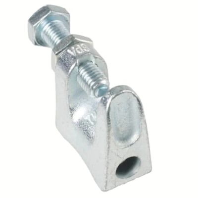 RS PRO Beam Clamp Steel with Electroplated Zinc Finish Maximum Load 45kg Hole Diameter 11mm Flange Thickness 19mm 291-111