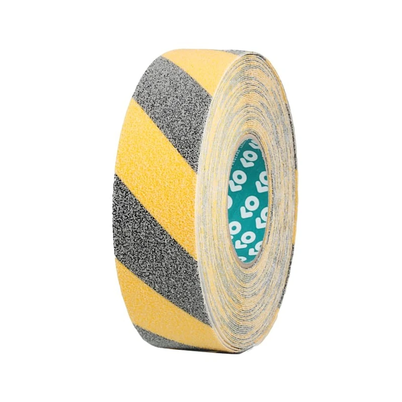 Advance Tapes Black Yellow Polyvinyl Chloride 50mm x 18m Hazard Tape 1mm Thickness AT2000
