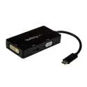 StarTech.com USB 3.1 USB-C to VGA, HDMI, DVI Video Adapter 1 Display Supported 4K Resolution CDPVGDVHDBP