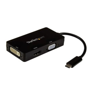 StarTech.com USB 3.1 USB-C to VGA, HDMI, DVI Video Adapter 1 Display Supported 4K Resolution CDPVGDVHDBP