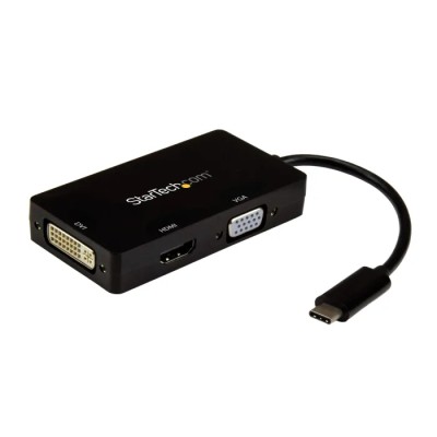StarTech.com USB 3.1 USB-C to VGA, HDMI, DVI Video Adapter 1 Display Supported 4K Resolution CDPVGDVHDBP