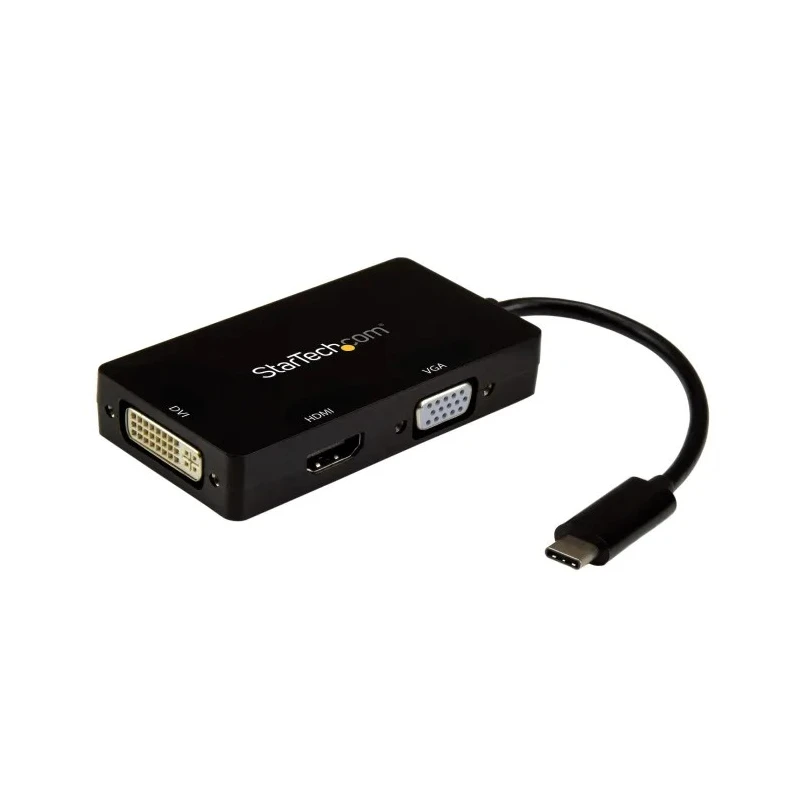 StarTech.com USB 3.1 USB-C to VGA, HDMI, DVI Video Adapter 1 Display Supported 4K Resolution CDPVGDVHDBP