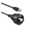 Bulgin Cat6a Shielded Screened Ethernet Cable 3 m Polyurethane Jacket Black PX0897/3M00