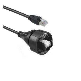 Bulgin Cat6a Shielded Screened Ethernet Cable 3 m Polyurethane Jacket Black PX0897/3M00