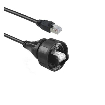Bulgin Cat6a Shielded Screened Ethernet Cable 3 m Polyurethane Jacket Black PX0897/3M00