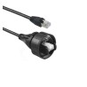 Bulgin Cat6a Shielded Screened Ethernet Cable 3 m Polyurethane Jacket Black PX0897/3M00