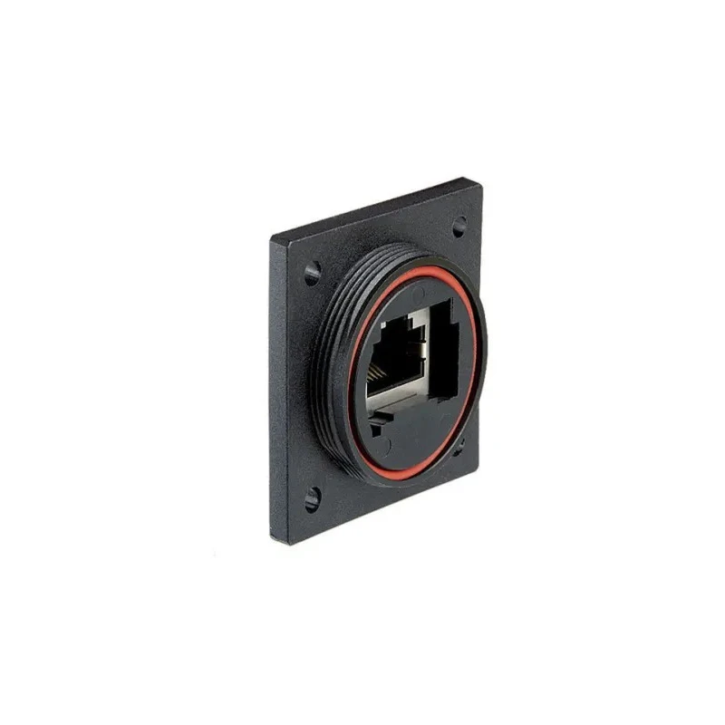 Bulgin PX0890 Series RJ45 Connector Female Flange Cat6a Shielded Straight 1 Port PX0890