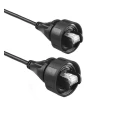 Bulgin Cat6a Shielded Screened Ethernet Cable, 2 m Length, Black Polyurethane Jacket PX0898/2M00