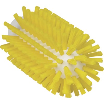 Vikan Yellow Bottle Brush, 11 mm Bristle Length, 145 mm Overall Length, 63 mm Brush Diameter, Polypropylene Handle 5380636