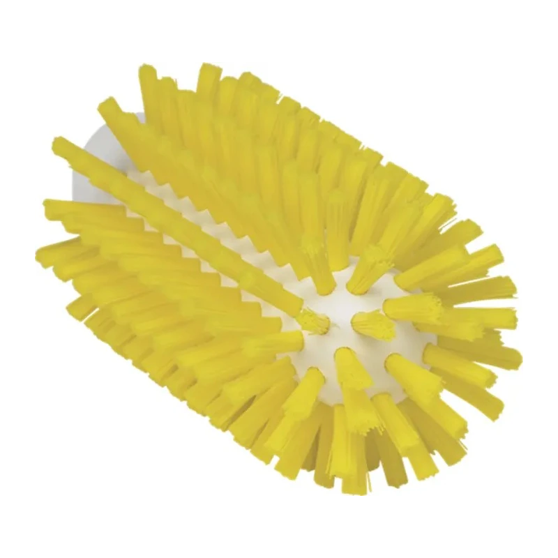 Vikan Yellow Bottle Brush, 11 mm Bristle Length, 145 mm Overall Length, 63 mm Brush Diameter, Polypropylene Handle 5380636