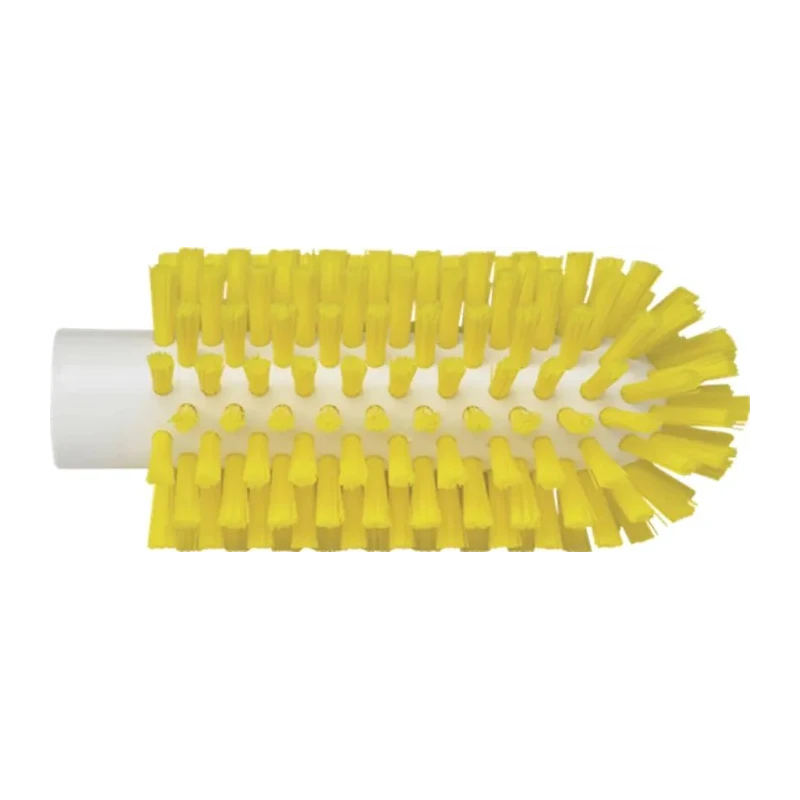 Vikan Yellow Bottle Brush, 11 mm Bristle Length, 145 mm Overall Length, 63 mm Brush Diameter, Polypropylene Handle 5380636