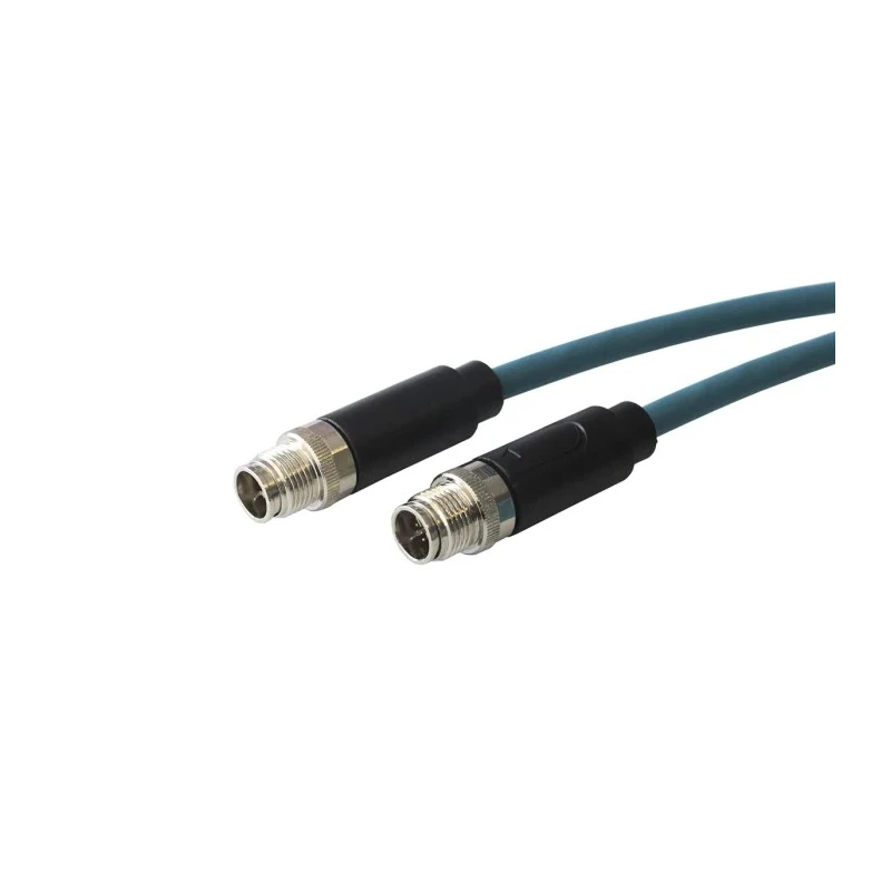 Bulgin Male 8 Way Straight to Male 8 Way Straight Sensor Actuator Cable 10m PXPTPU12FIM08XFI100PU