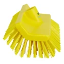 Vikan Hard Bristle Scrubbing Brush Yellow High-Low Brush, 41 mm Bristle Length, Polyester Bristle, Polypropylene Handle 70476