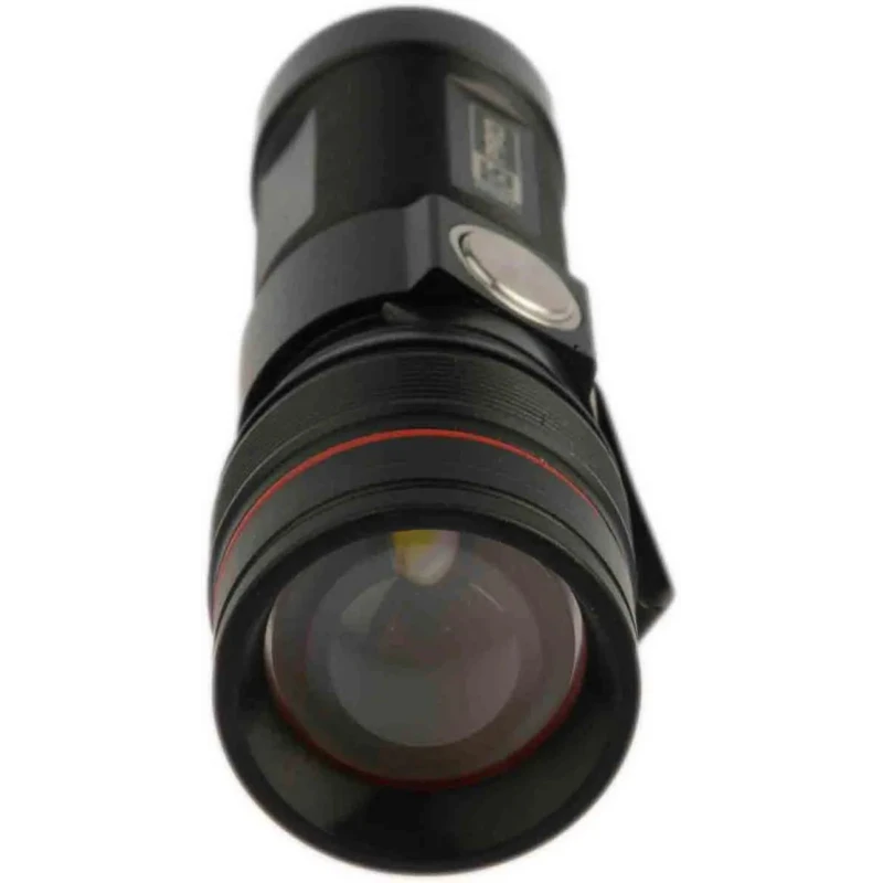 RS PRO LED Pocket Torch Black Rechargeable Lithium-ion 300 lm 93 mm 176-6035