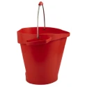 Vikan 20L Plastic Round Bucket with Handle, Red, 470mm x 470mm x 380mm 56924