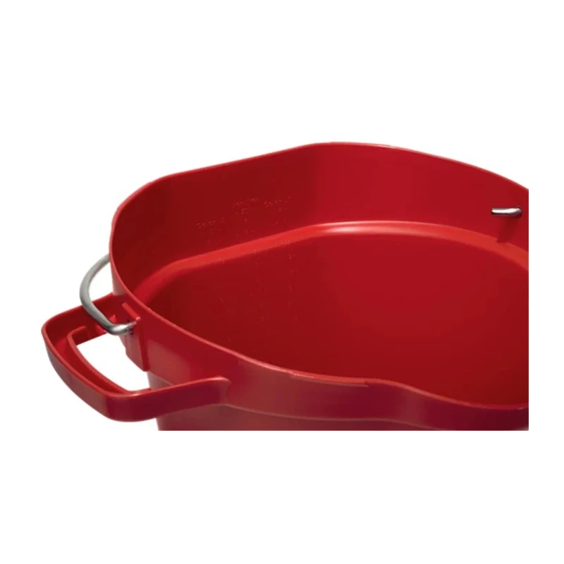 Vikan 20L Plastic Round Bucket with Handle, Red, 470mm x 470mm x 380mm 56924