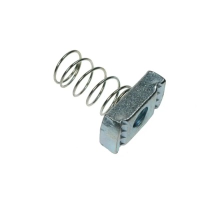 RS PRO Zinc Plated Steel Channel Nut M8 Thread Size with Short Spring for Structural Framework 176-6937