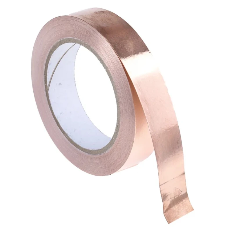 RS PRO Conductive Metallic Tape 25mm x 33 m Copper Foil Thermosetting Acrylic Adhesive 155 °C 176-7498