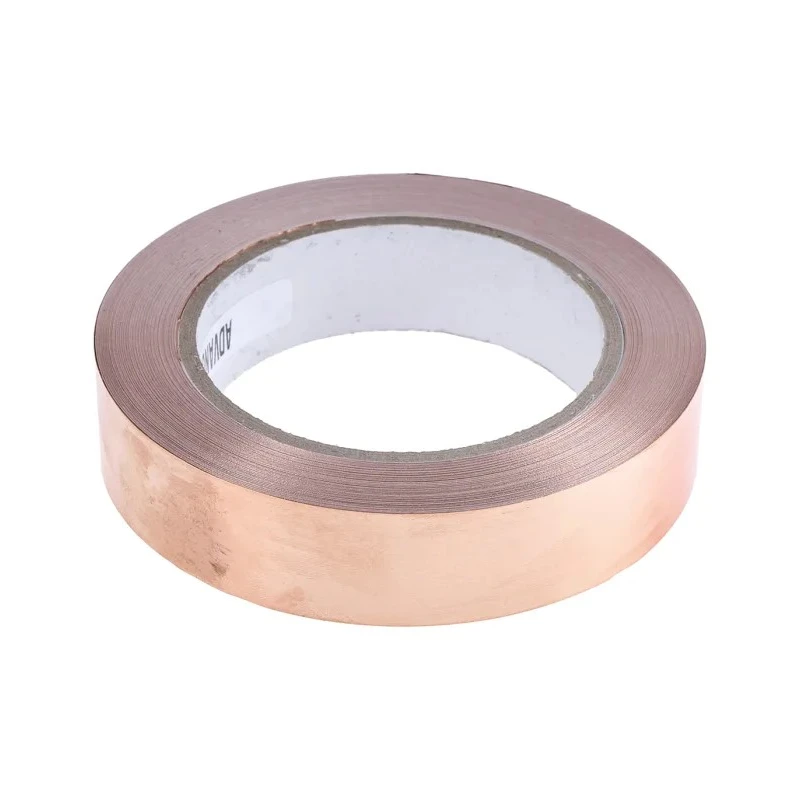 RS PRO Conductive Metallic Tape 25mm x 33 m Copper Foil Thermosetting Acrylic Adhesive 155 °C 176-7498