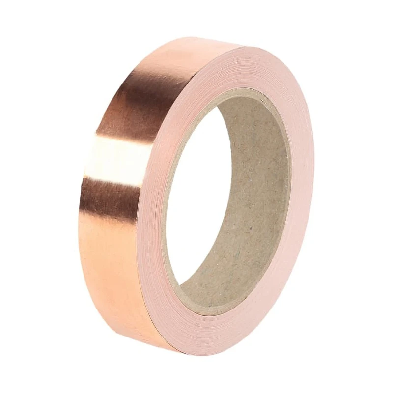 RS PRO Conductive Metallic Tape, Copper Foil, 19mm x 33m, Thermosetting Acrylic Adhesive, 155°C Max 176-7499