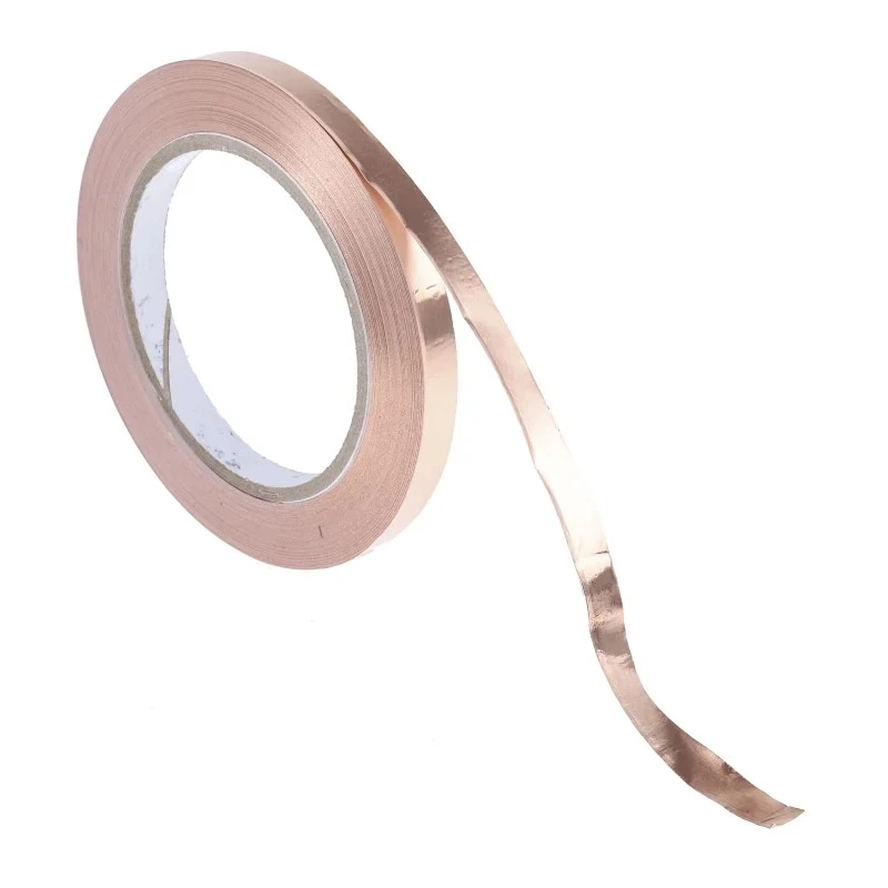 RS PRO Conductive Metallic Tape Copper Foil 10mm X 33m Temperature Resistant up to 155°C 176-7500