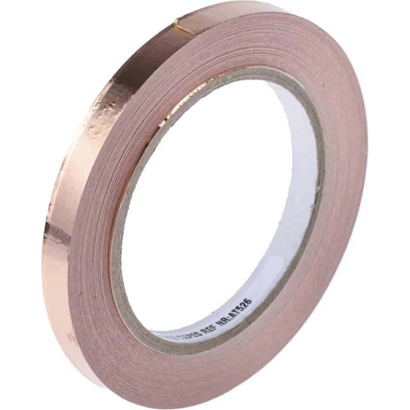 RS PRO Conductive Metallic Tape Copper Foil 10mm X 33m Temperature Resistant up to 155°C 176-7500