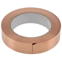 RS PRO Non-Conductive Metallic Tape 25mm x 33m, Copper Foil Backing, Thermosetting Acrylic Adhesive 176-7501