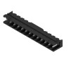 Weidmüller SL Series Pluggable Terminal Block, 13-Contact, 5.08 mm Pitch, 1 Row, Black Copper Magnesium Alloy 1780060000