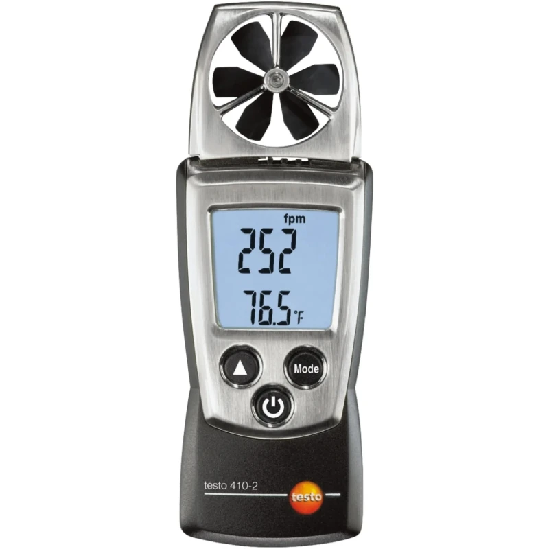 Testo Handheld Rotary Vane Anemometer Measures Humidity Air Velocity Temperature 20 m/s Model 0560 4102