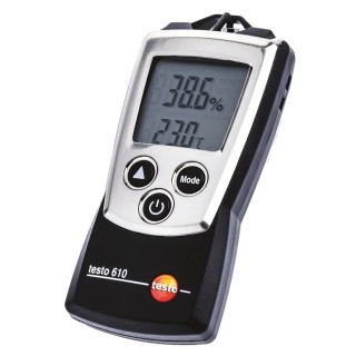 Testo Digital Thermo-Hygrometer with Hold Function, ±0.5°C / ±2.5 %RH Accuracy, Battery Powered AAA, Portable 0560 0610
