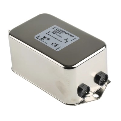 Schaffner 1-Phase Chassis Mount EMI Filter 16A 250V AC/DC 0Hz-400Hz Fast-On Termination FN2090