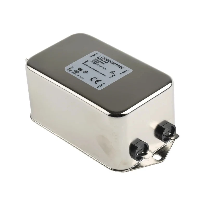 Schaffner 1-Phase Chassis Mount EMI Filter 16A 250V AC/DC 0Hz-400Hz Fast-On Termination FN2090