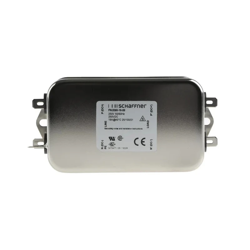Schaffner 1-Phase Chassis Mount EMI Filter 16A 250V AC/DC 0Hz-400Hz Fast-On Termination FN2090