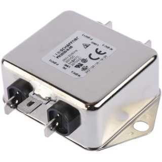 Schaffner Chassis Mount EMI Filter 6 A 250V ac/dc 400Hz Fast-On 1 Phase FN2030