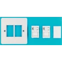 MK Electric Logic Plus Series Front Plate RJ45 Flush Mount White 37mm x 22mm 