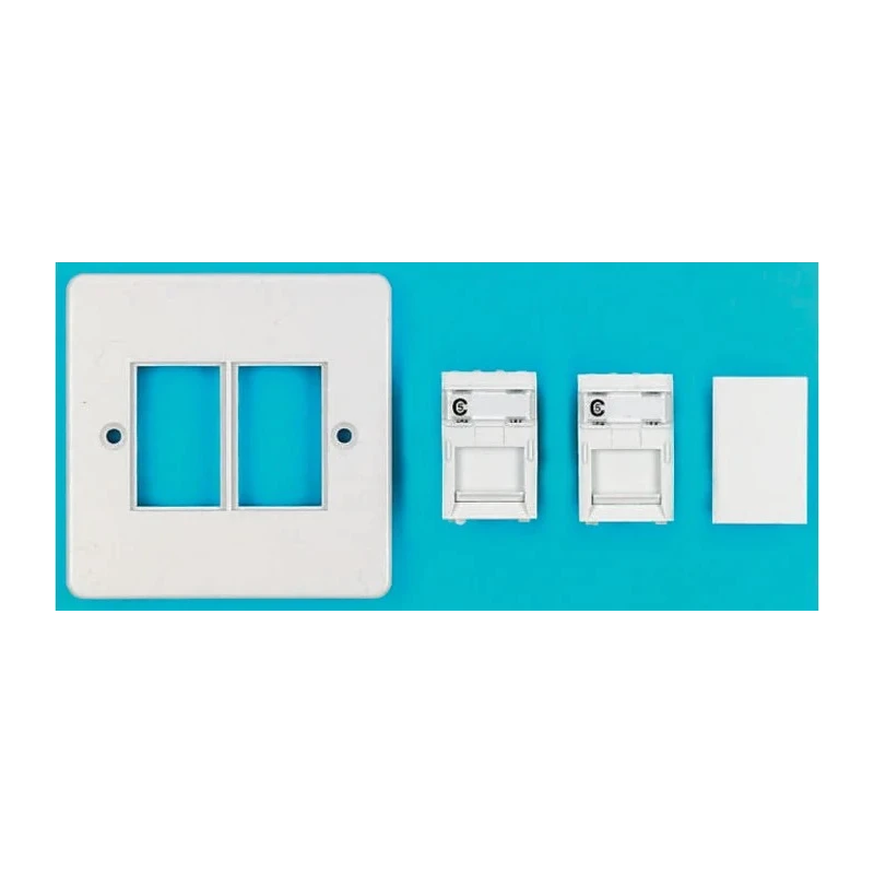 MK Electric Logic Plus Series Front Plate RJ45 Flush Mount White 37mm x 22mm 