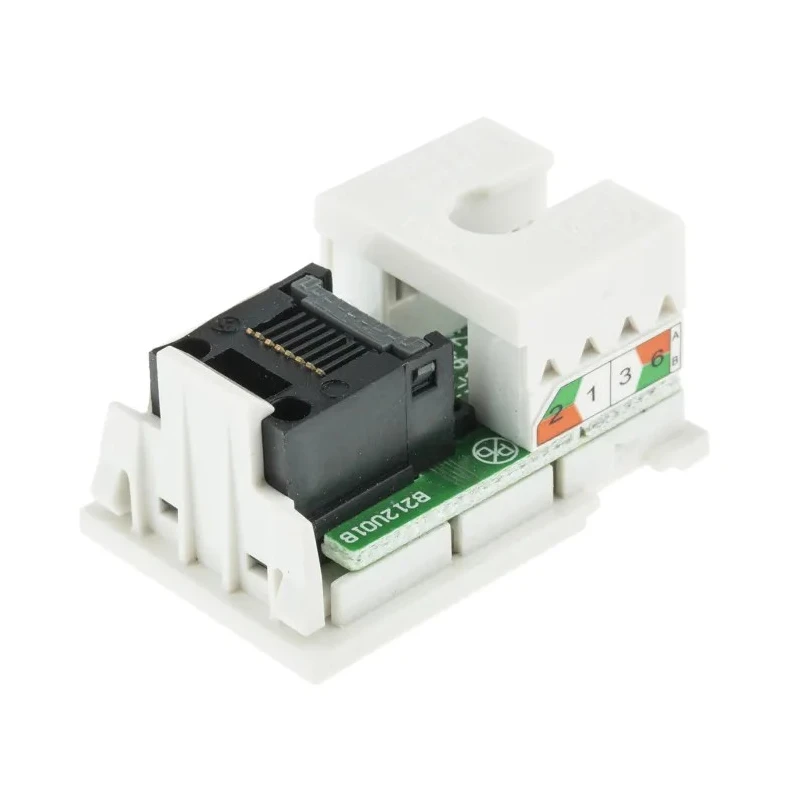 MK Electric Logic Plus Series RJ45 Connector Female Surface Mount Cat5e Straight 1 Port 1 Way 