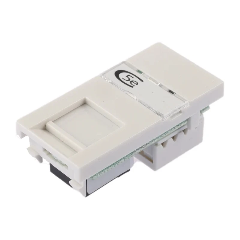 MK Electric Logic Plus Series RJ45 Connector Female Surface Mount Cat5e Straight 1 Port 1 Way 