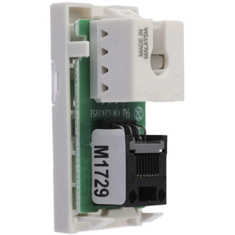 MK Electric Logic Plus Series RJ45 Connector Female Surface Mount Cat5e Straight 1 Port 1 Way 