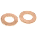 RS PRO Copper Metric Plain Washers with 5.30mm Inside Diameter and 10.0mm Outside Diameter, 0.80mm Thickness 293-189