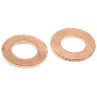 RS PRO Copper Metric Plain Washers with 5.30mm Inside Diameter and 10.0mm Outside Diameter, 0.80mm Thickness 293-189