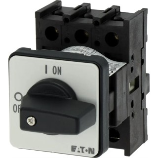 Eaton 3-Pole Flush Isolator Switch IP65, 25A, 13 kW, Screw Terminal, 690V AC, Black Handle 