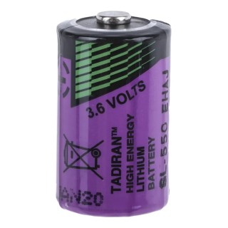 Tadiran Lithium Thionyl Chloride 3.6 V 1/2 AA Battery 900 mAh Diameter 14.7 mm SL-550/S