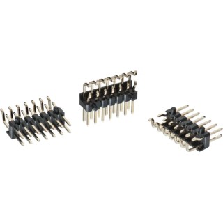 Wurth Elektronik WR-PHD Series Right Angle Through Hole Pin Header, 8 Contacts, 2.54 mm Pitch, 2 Rows 610108249121